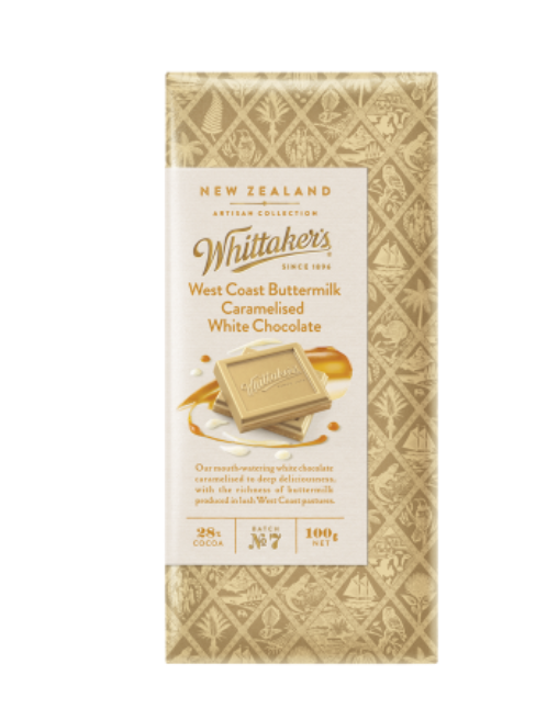 Whittaker's West Coast Buttermilk Caramelised White Chocolate Block 100g