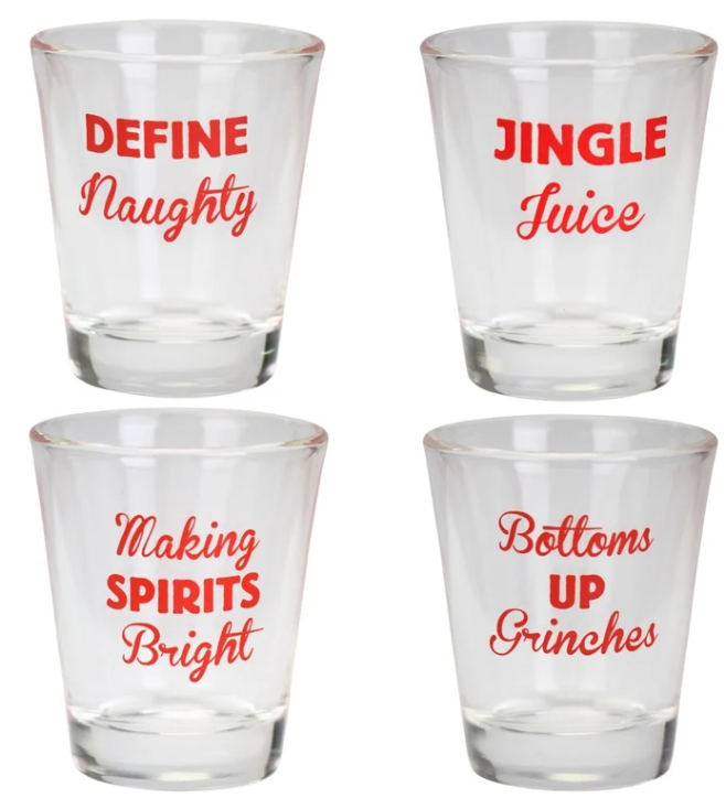Christmas Shot Glasses - Pack of 4