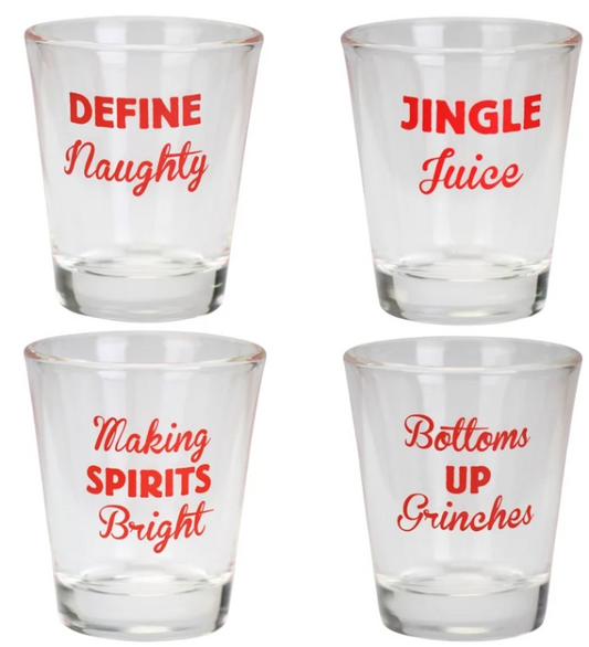 Christmas Shot Glasses - Pack of 4