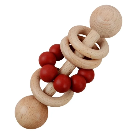 Wood & Silicone Baby Chew Toy
