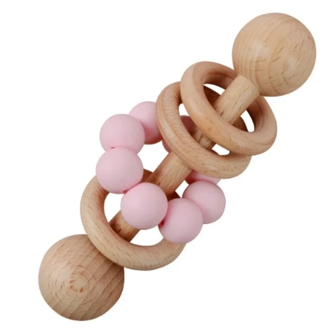 Wood & Silicone Baby Chew Toy