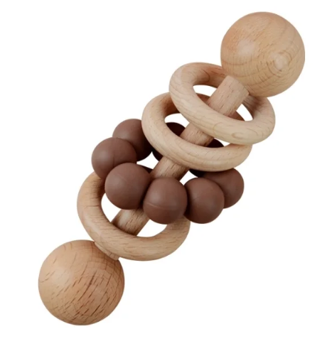 Wood & Silicone Baby Chew Toy