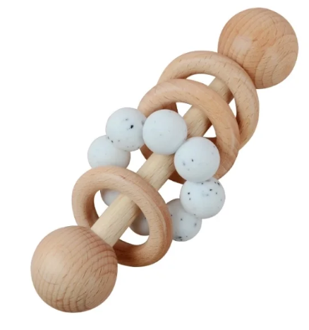 Wood & Silicone Baby Chew Toy