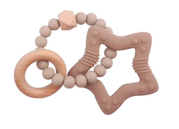 Wooden & Silicone Teether