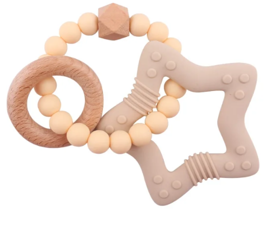 Wooden & Silicone Teether