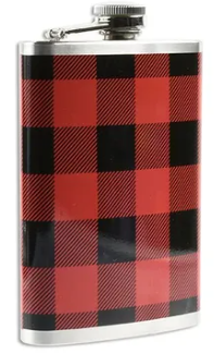 Plaid Design Flask